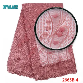 

Bridal Lace Fabric Onion African Lace Fabric High Quality Embroidery 3d Tulle French Lace Fabric for nigerian lace 2665b
