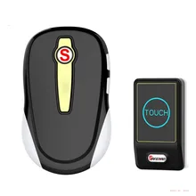 Беспроводной дверной звонок, водонепроницаемый вставной дверной звонок с 1 сенсорной кнопкой и 1 дверным колокольчиком для домашнего офиса