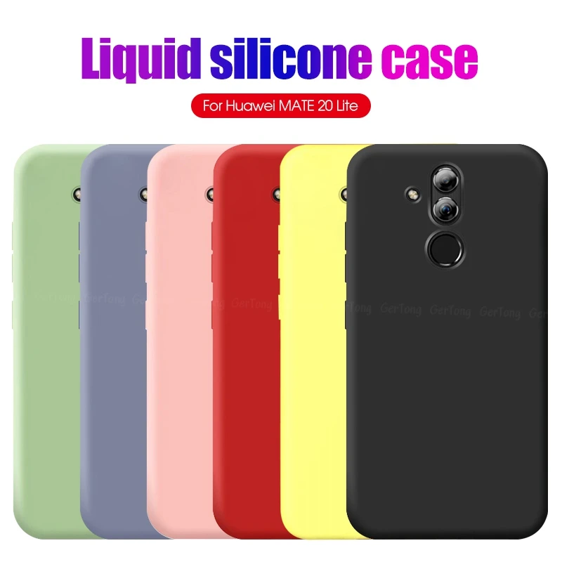 

Solid Candy Color Silicone Case For Huawei Mate 20 Lite P smart 2019 P30 Pro Case Gel Soft Back Cover For Honor 20 10 Lite Coque