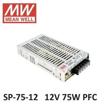 

MEAN WELL SP-75-12 Switching Power Supply 12V 6.3A 75W PFC function 85-264VAC input LED power supply driver DC 6.3A 12V UL CE