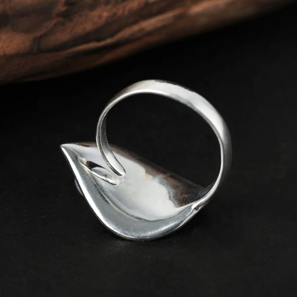 Lotus Fun Real 925 Rings Sterling Silver Natural Pearl Handmade Designer Fine Jewelry Creative Ring Leaf Rings for Women Bijoux