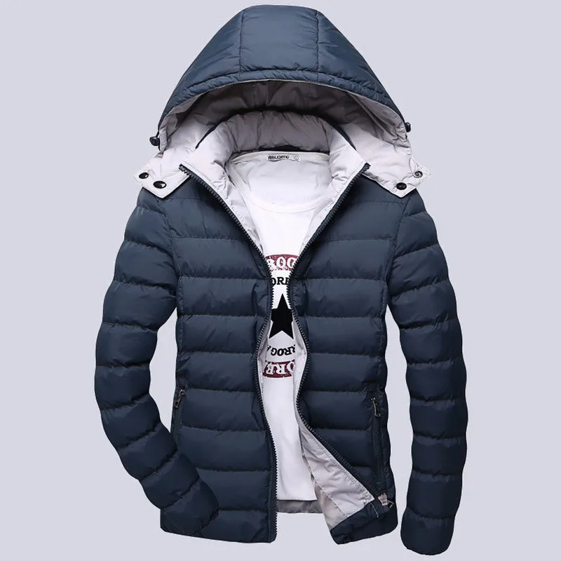 Мужские теплые пуховики из полиэстера, мужские толстые ветрозащитные хлопковые стеганые пальто, повседневная мужская зимняя куртка с капюшоном 4XL 5XL, UMA288
