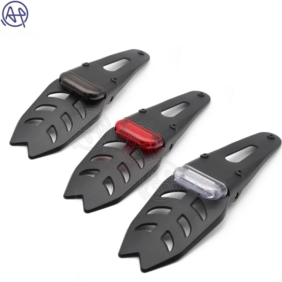 

Rear Fender ABS License Plate Bracket Holder With Red 12V LED Taillight Brake Lamp Universal For Enduro Motocross Dirt Bike