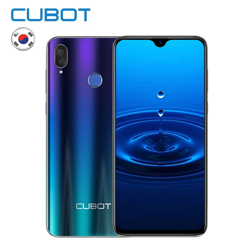 

Cubot R15 Android 9.0 19:9 2GB 16GB MT6580P Quad Core Fingerprint Smartphone 6.26'' Water-Drop Screen Dual Back Cameras Celular