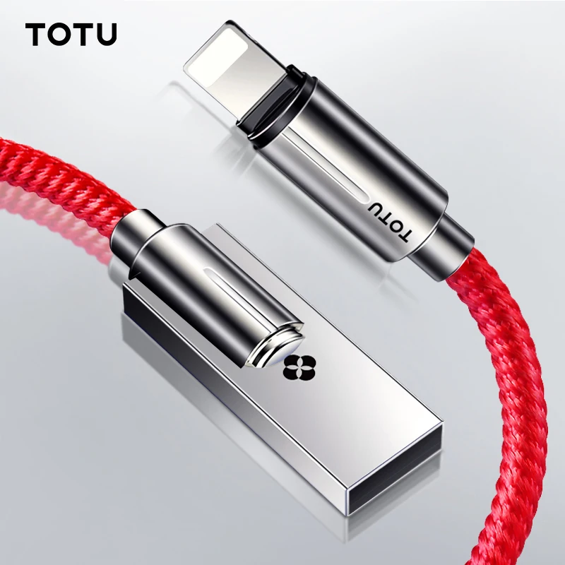

TOTU Zinc Alloy USB Cable for iPhone Xs Max XR iPad Cable Phone Cable for iPhone X 8 7 6 iphone xr Fast Data Charging Charger