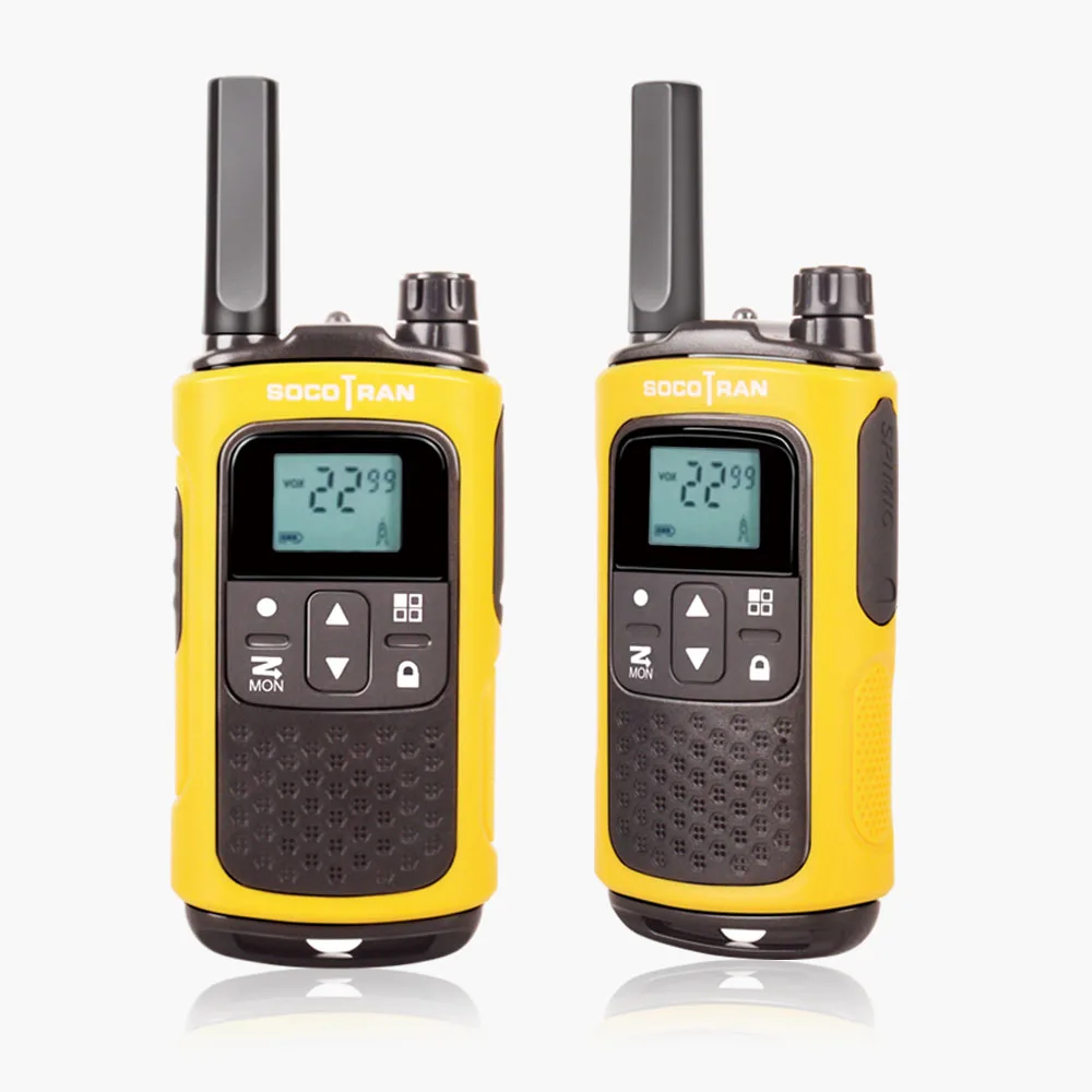 Лицензия FRS/GMRS Walkie Talkies двухстороннее радио с перезаряжаемой батареей 0,5 Вт 22CH VOX ЖК-экран Socotran T80