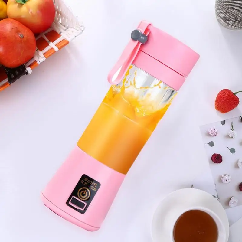 Cena 380ml przenośne mini sokowirówka USB akumulator mieszalnik maszyna do wyciskania soku z składana szczotka