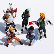 Free Shipping Naruto 1set 10 15cm Naruto Shippuden Sasuke Uzumaki Kakashi Doll Dolls Full 5pcs Premium