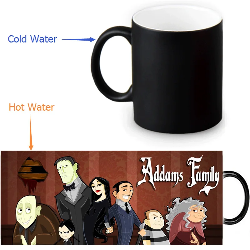 

The Addams Family magic color changing coffee tea milk mug mugs funny novelty travel custom morphing mugs 12 OZ/350ml