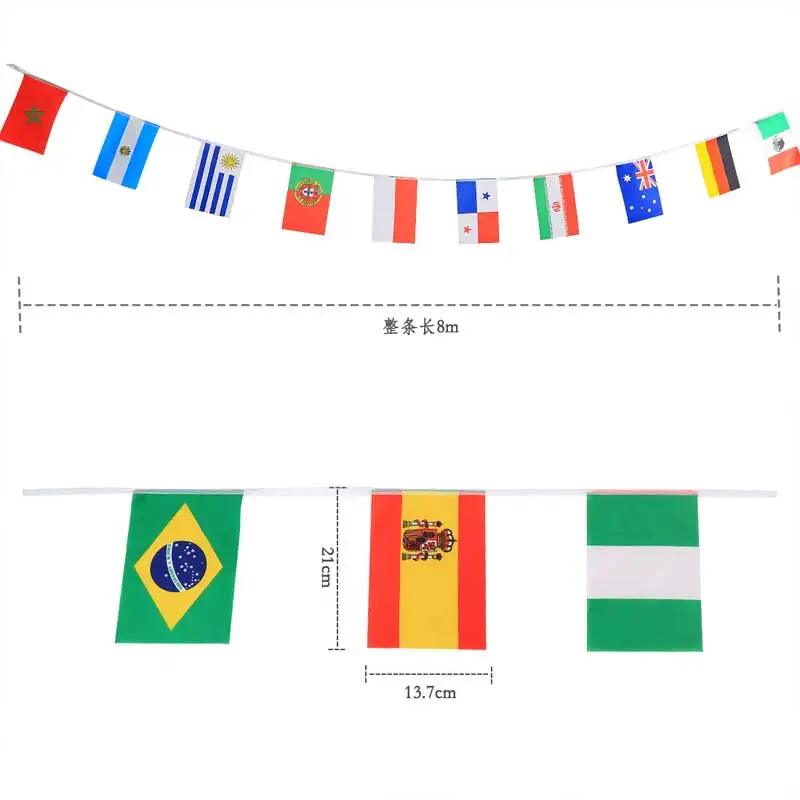 8 метров Национальный тканевый флаг мира 32 группы страны мира баннер игры бар Кофе магазин небольшие красочные флажки