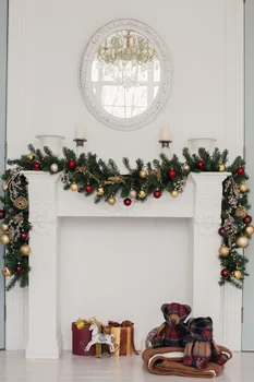 

Princess Backdrop Background Photography Christmas Fireplace White Backdrop Photography T20190358