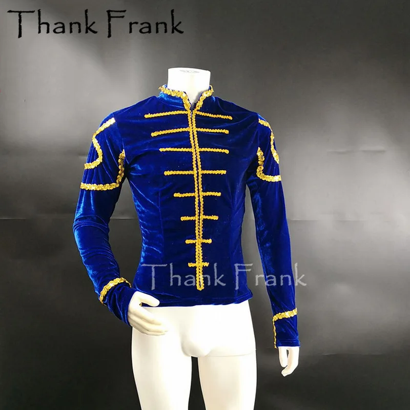 mens ballet clothes Custom Made Man Velvet Ballet Jacket Boys Classical Prince Dance Costumes Male Ballet Top Adult Prince Coat For Ballet Dance Top male salsa dancer outfit Stage & Dance Wear