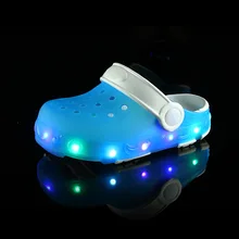 Обувь со светодиодной подсветкой сандалии eva летние модели пляжная обувь