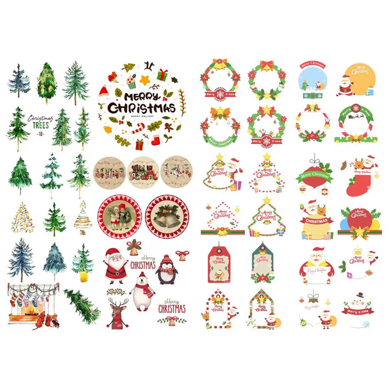 

1 PCS Christmas Tree Gift Tag Handmade Mini Calendar Album Aganda Scrapbook Stickers Cute Stationary Back to School Supplies