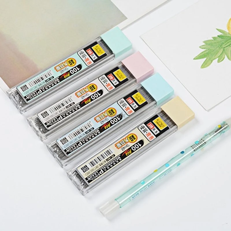 

0.5mm/0.7mm Graphite Lead 2B Automatic Mechanical Pencil Lead Refill about 100Pcs/Box Drop Ship