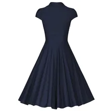 Summer Women Casual Dress Vestido De Festa Elegant Rockabilly V-neck Party Dresses Vintage Retro Big Swing Dress S M L XlXXL