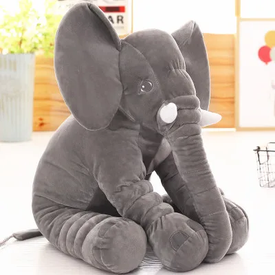 

large 60x50cm gray elephant doll soft plush toy throw pillow Christmas gift b0177