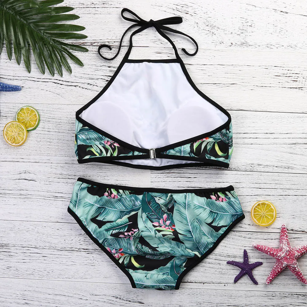 

bikini girls Women's Bandage Bikini Set Sexy Leaves For Rope Swimsuit Push-up swimwear women sexy bikini set swimsuit S-XL