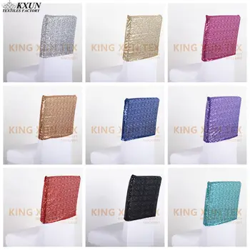 

All Sequin Chair Cap Hood Chair Cover Jacket For Wedding Event Decoration