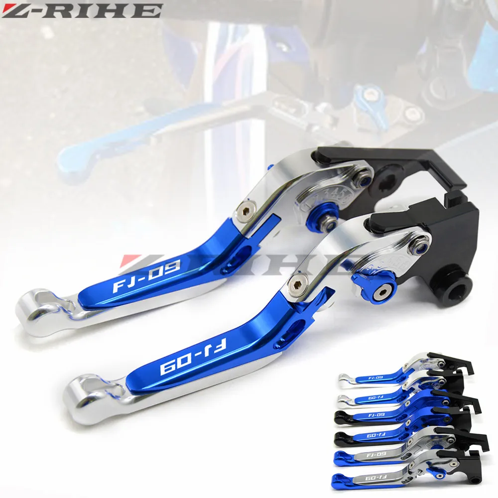 For Yamaha MT09 MT-09 MT 09 FJ09 FJ-09 FJ 09 2015-2016  Adjustable Motorcycle Brake Clutch Levers FZ-09 LOGO