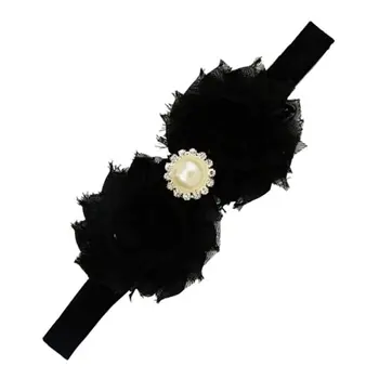 

ABWE Best Sale Baby Girl Rhinestone Flower Headband Headdress (Black)