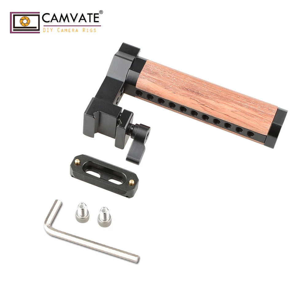 

CAMVATE QR Wooden Top Handle With NATO Rail And Cold Shoe C1846 camera photography accessories