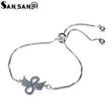 Новое поступление регулируемая цепь браслет Полный Стразы Крыло ангела Бесконечность Подвески браслет и браслет ювелирные изделия для женщин