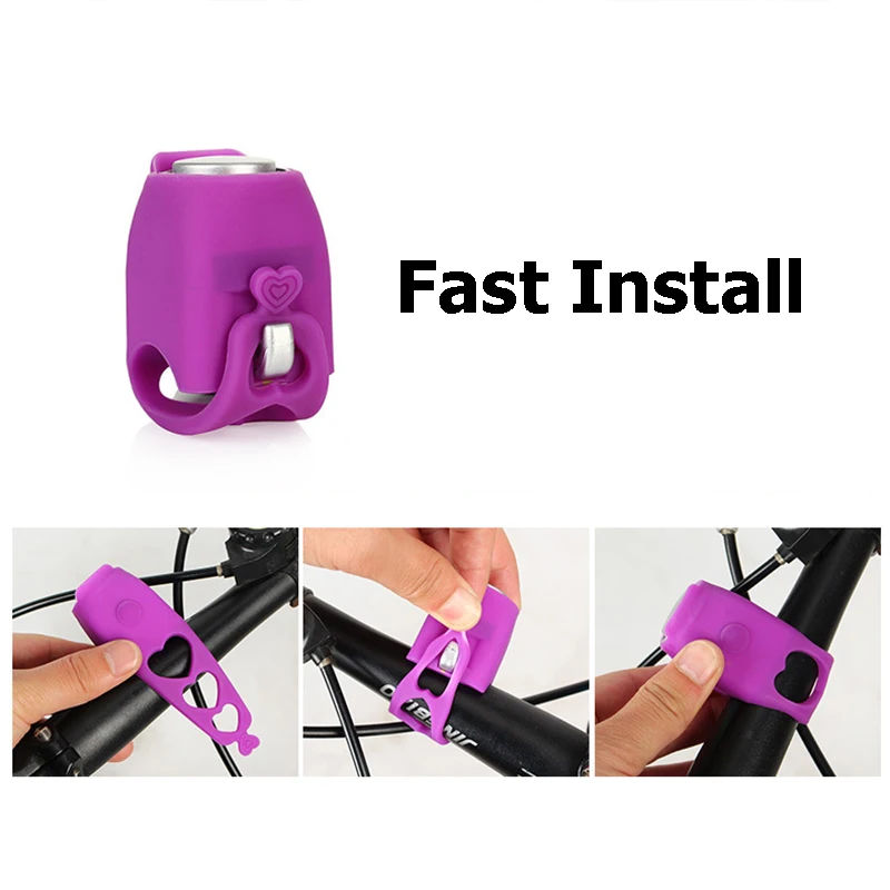 Cycling Bike Electronic Bell Rainproof MTB Road Bicycle Handlebar Silica Gel Horns Super Loud Safety Bike Alarm Horn PA0112 (22)
