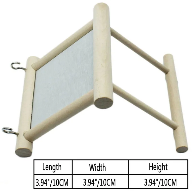 Деревянное домашнее животное зеркало-игрушка забавная игрушка для попугаев, игрушки для мелких птиц, попугаев домашние попугаи, аксессуары для лазания