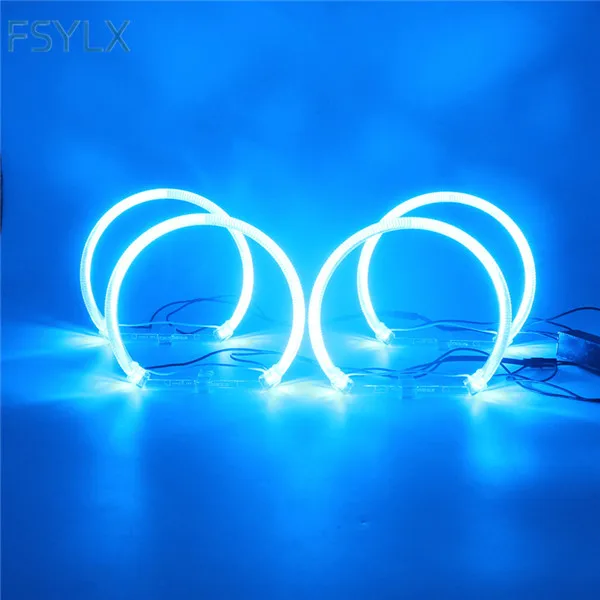  csslyzl Kit de iluminación LED de algodón blanco de 5.157 in  con halo de ojos de ángel compatible con BMW E36 E38 E39 E46 M3 serie 3,5,7  con arnés de cable