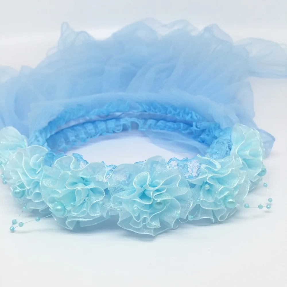 2018 Wedding Veil Long Veils For Children Two-layer Pencil Edge White Pink Hair Accessories For Flower Girls Lace Schleier BV005