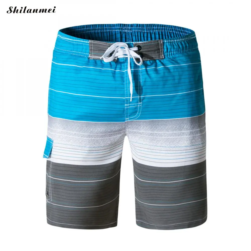 Полиэстеровые капри мужские пляжные шорты Модные мужские повседневные короткие мужские брюки с эластичным поясом быстросохнущие брюки