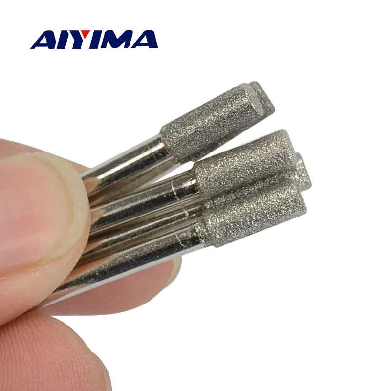 

30Pcs Diamond Coated CYLINDRICAL Burr 4MM Chainsaw Sharpeners Jade Agate Jade Carving Tools Grinding Needle