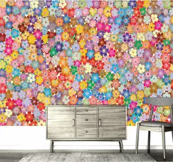 Пользовательские 3d обои абстрактный, текстурный цветочный полосатый фон украшение стены живопись высокого качества водонепроницаемый