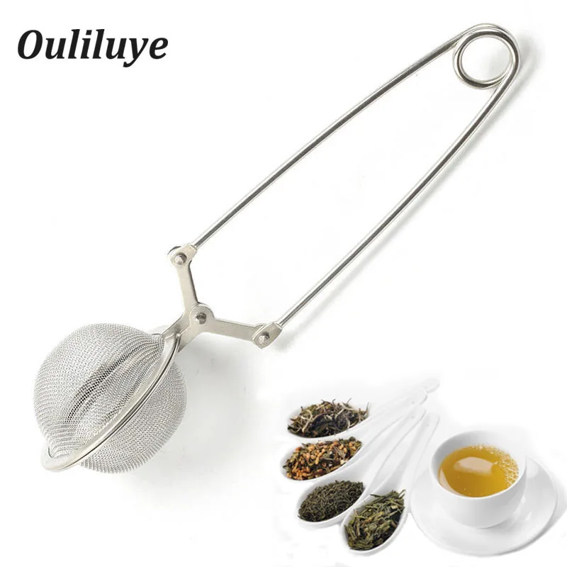 Newest Portable Stainless Steel Tea Strainer Handle Tea Ball Infuser