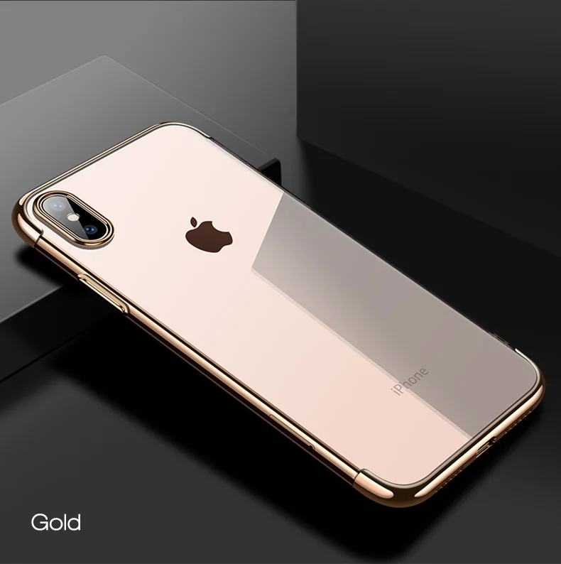 CAFELE Case for iPhone XS Max Silicone Color Plating Case Cover Transparent Backing Soft TPU Phone Cover for New iPhone XSMax (17)