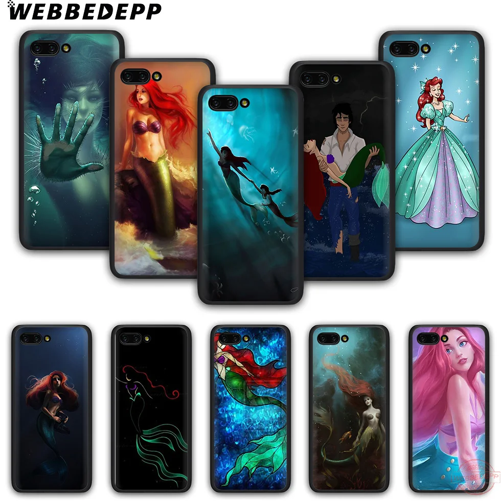 

WEBBEDEPP Mermaid Princess Ariel TPU phone case for Honor 6A 7A 2GB/3GB Pro 7C 5.99in 7X 8X 8C 9 10 Note10 for Honor 8 9 10 Lite