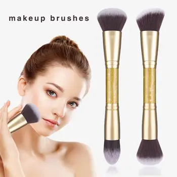 

2Pcs Double Head Makeup Brushes Eye Shadow Lip Make Up Tools Cruelty Free Blending Powder Foundation Cosmetic Brush
