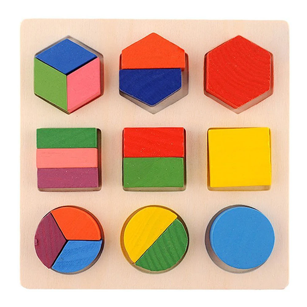 

New Kids Baby Wooden Geometry Educational Toys Montessori Early Learning