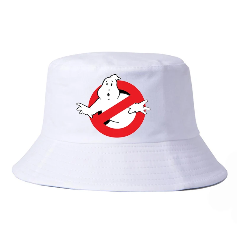 

Ghostbusters Movie 100%Cotton cap Men wemen Bucket Hats funny Harajuku Ghost Busters Fisherman Panama hat