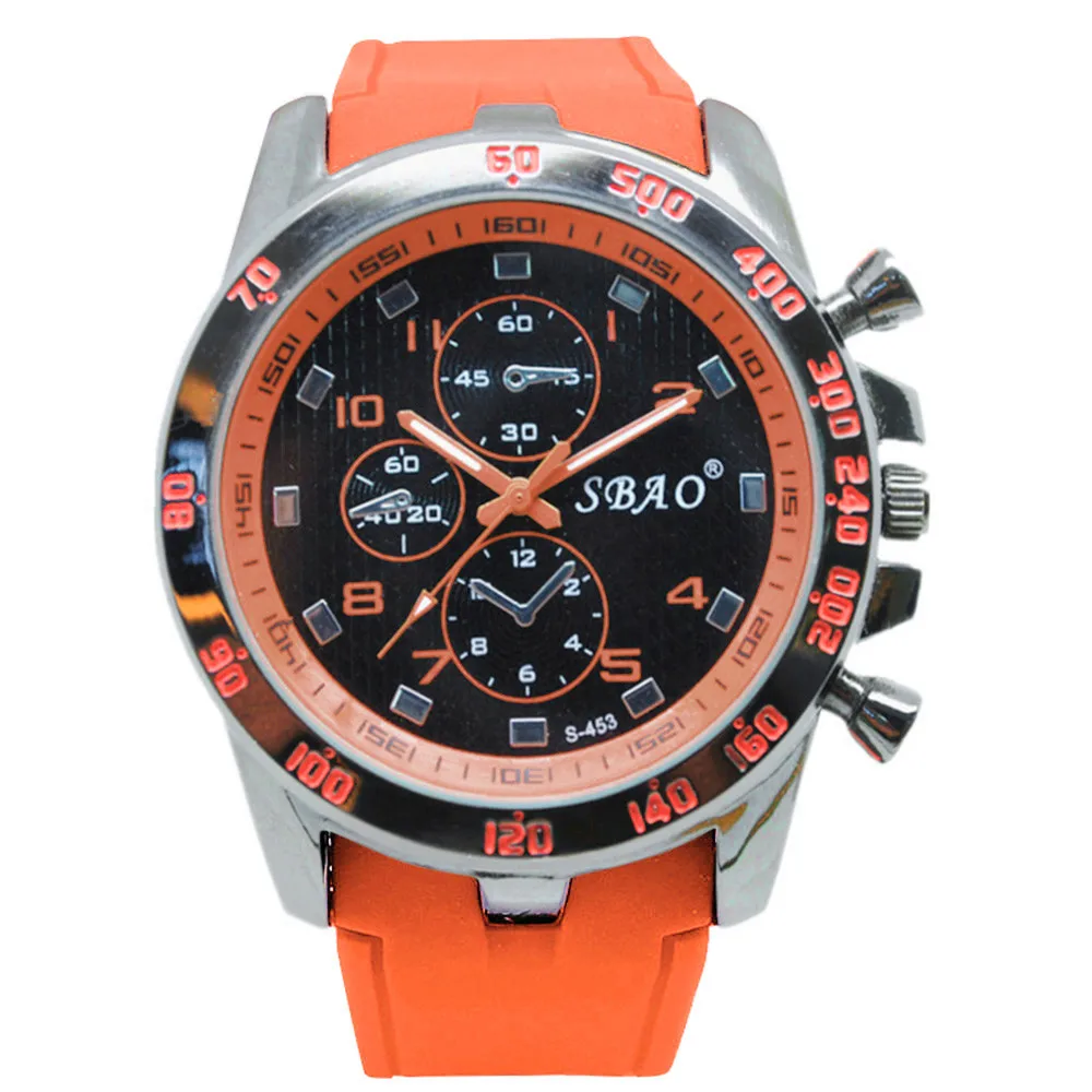 Нержавеющая Сталь Роскошные спортивные аналоговые Кварцевые современные мужские модные наручные часы мужские часы модные часы для отдыха Erkek Kol Saati - Цвет: Orange