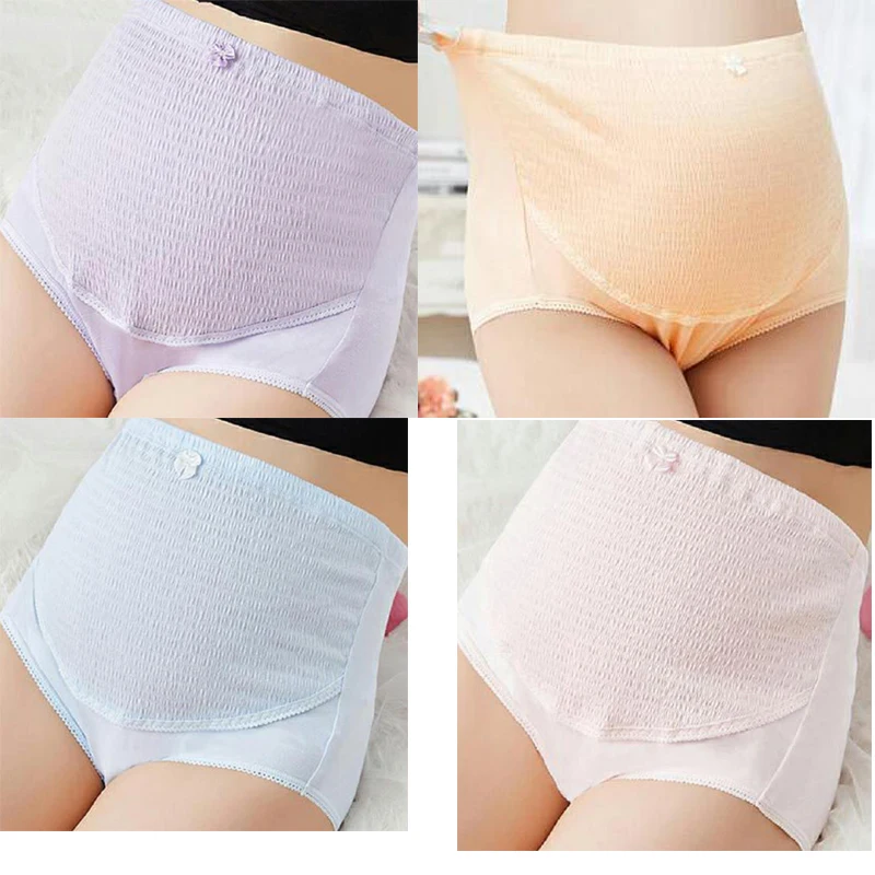 

QYFLYXUE regnant women with high waist can adjust bark drape to support abdomen triangle cotton underwear