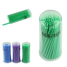 2017 100Pcs/Pack Lint Disposable Makeup Brushes Individual Lash Removing Tools Swab Micro brushes Eyelash Extension Tools AP233