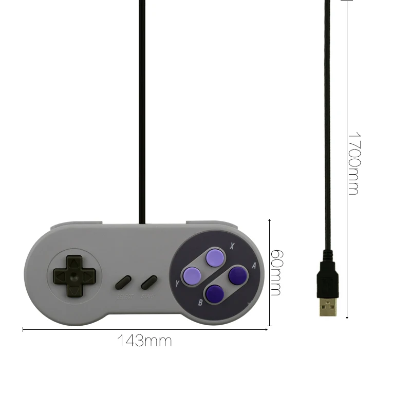 Hot-Selling-Retro-USB-Controller-Super-for-Nintendo-SNES-USB-Controller-for-PC-for-MAC-Controllers (3)
