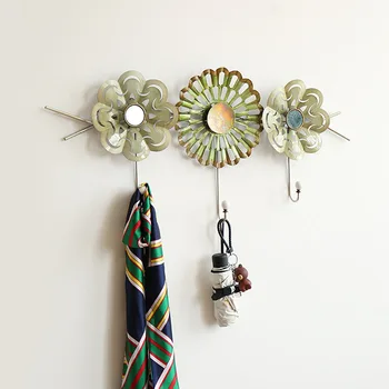 

Creative Wrought Iron Wall Decorative Hook Crafts 3D Stereo Home Metal Coat Hook Personalized Clothes Wall Hanger Ornament Decor