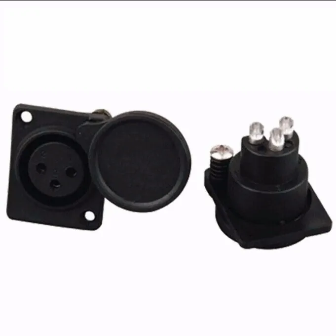 10pcs/lot Female Xlr Connector 3 Pole Waterproof Xlr Female Plug