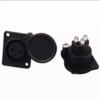 

10pcs/lot female XLR connector 3 pole waterproof XLR female plug Dustproof with a cover