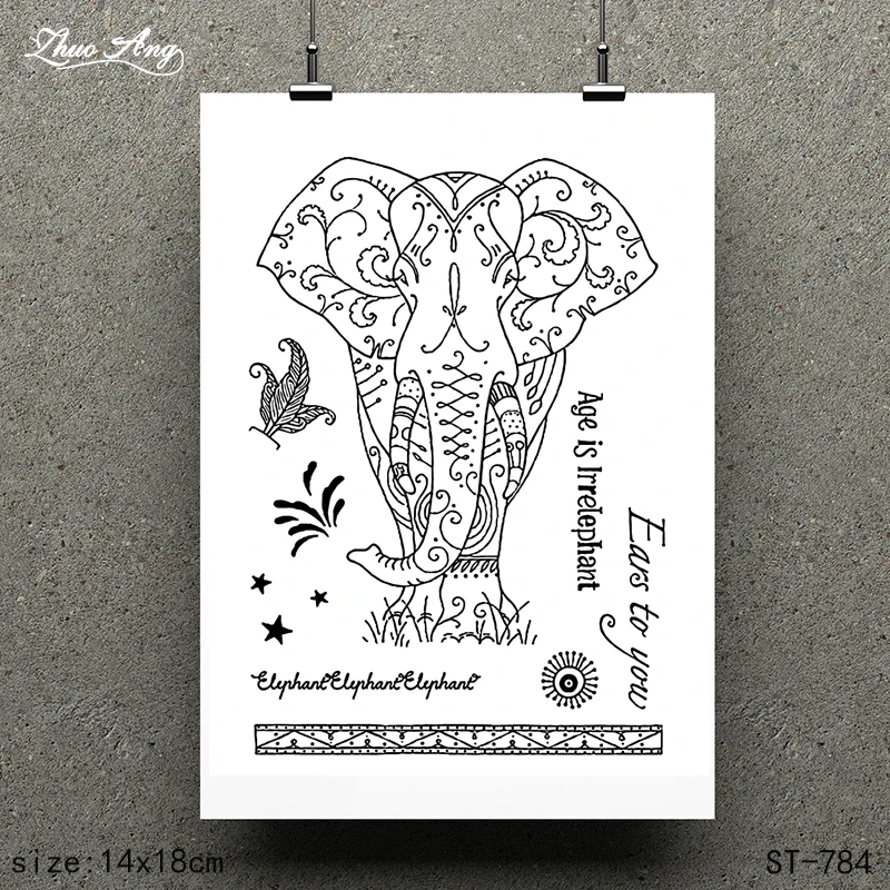 

ZhuoAng Beautiful Pattern Design Clear Stamp / Scrapbook Rubber Stamp / Craft Clear Stamp Card / Seamless Stamp ST-784