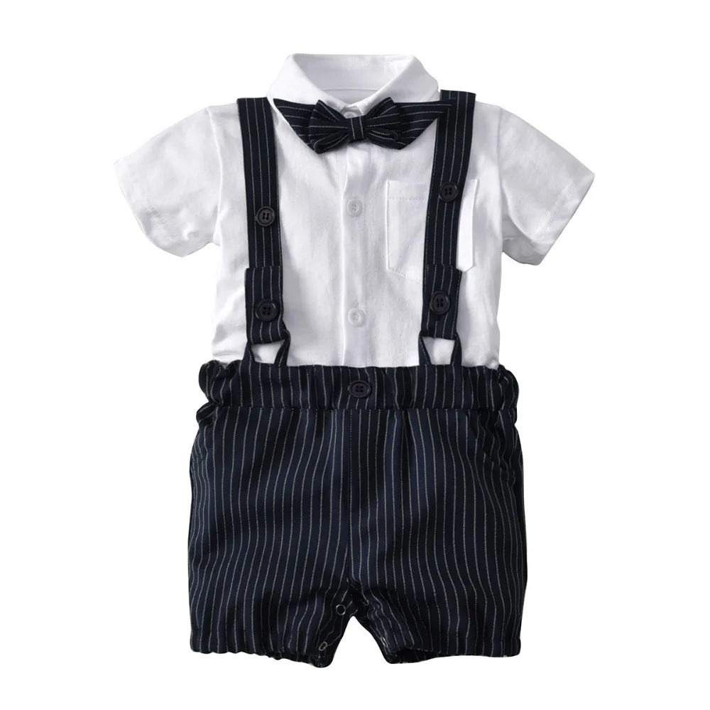 Baby clothes Baby Boy Clothing Sets Gentleman baby striped shirts