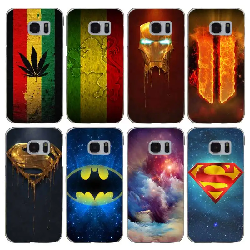

H372 America Superman&deadpool Transparent Hard PC Case Cover For Samsung Galaxy S Note 3 4 5 6 7 8 9 Edge Plus
